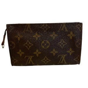 Louis Vuitton Monogram Bucket Pouch Brown PVC Leather Mini Bag
